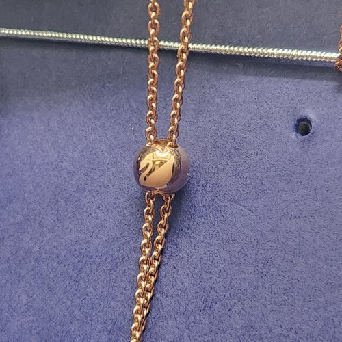 Swarovski Precisely Web Chandelier Necklace Signed Rose-gold Plated 5496492 - Picture 5 of 9