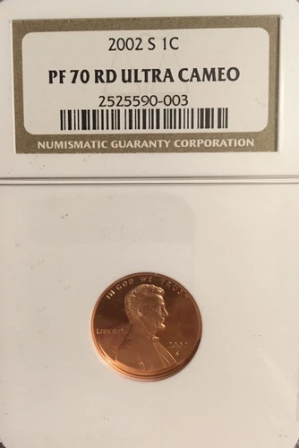 2002-S LINCOLN CENT - NGC PF 70 Red Ultra Cameo