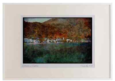 227008 Seaside Village, Insel Kreta Aquarell Bilderrahmen