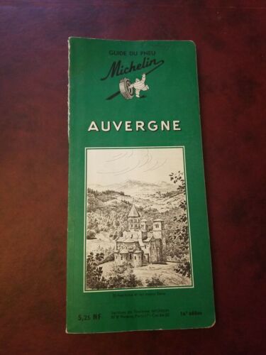1962 Michelin Reiseführer für die Auvergne Frankreich Buchkarte Hotel Reiseführer