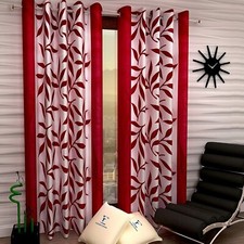 New 2 Piece Eyelet Window Curtain Set - 5 feet