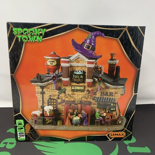 Lemax Spooky Town Toil & Trouble Alehouse 25852 Halloween Dorf beleuchtet