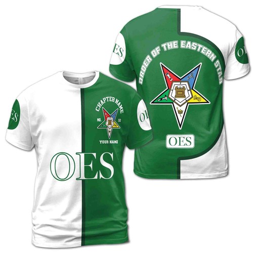 Personalizar Nombre Capítulo Nombre Orden de la Estrella del Este OES Unisex 3D Camiseta - Imagen 17 de 22