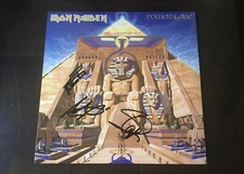IRON MAIDEN Signed Autographed "Powerslave" Vinyl Album Record With New LP+PROOF