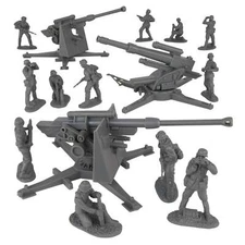 BMC CTS WW2 German 88mm Field Artillery Crew Plastic Army Men Playset Accessory