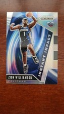 2019-20 Panini Prizm Instant Impact Silver Prizm Zion Williamson #2 Rookie RC