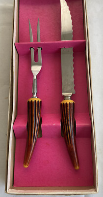 Regent Sheffield Cutlery Set in Box Carving Knife & Fork New in Box