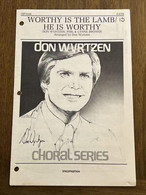 Worthy Is The Lamb He Is Worthy Sheet Music Vintage 1979