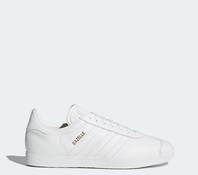 womens adidas white gazelle leather trainers