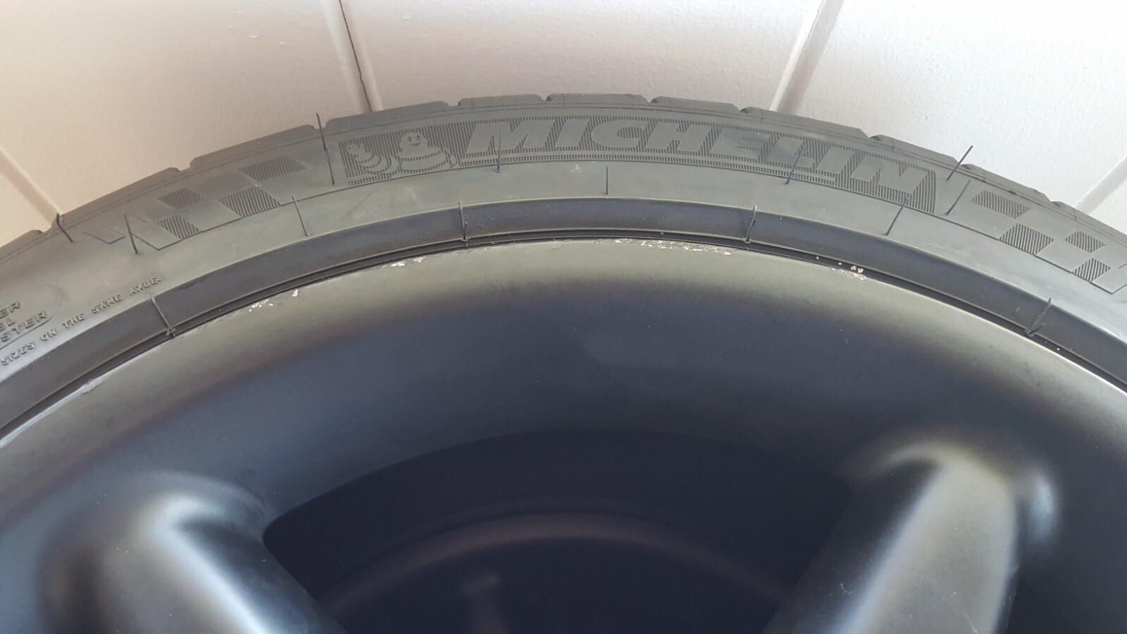 Four 18" OEM Power Coated Ferrari Wheels and Tires