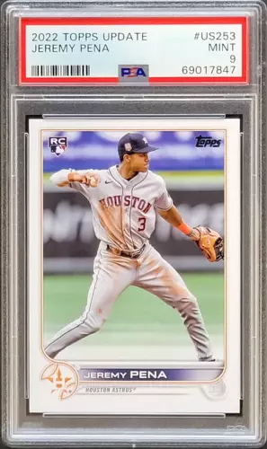 2022 Topps Update Jeremy Pena ROOKIE RC #US253, PSA 9 MINT