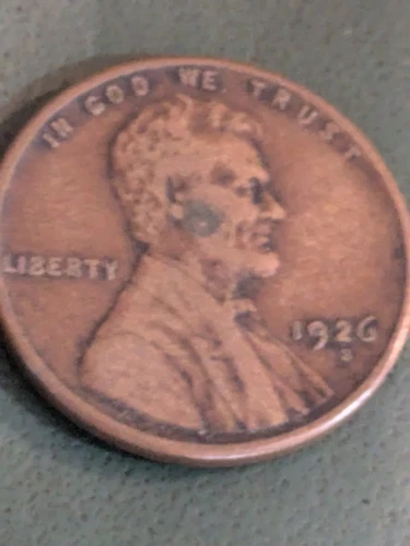 1926 S  Lincoln Wheat 1¢ Cent Penny VG  Very Good