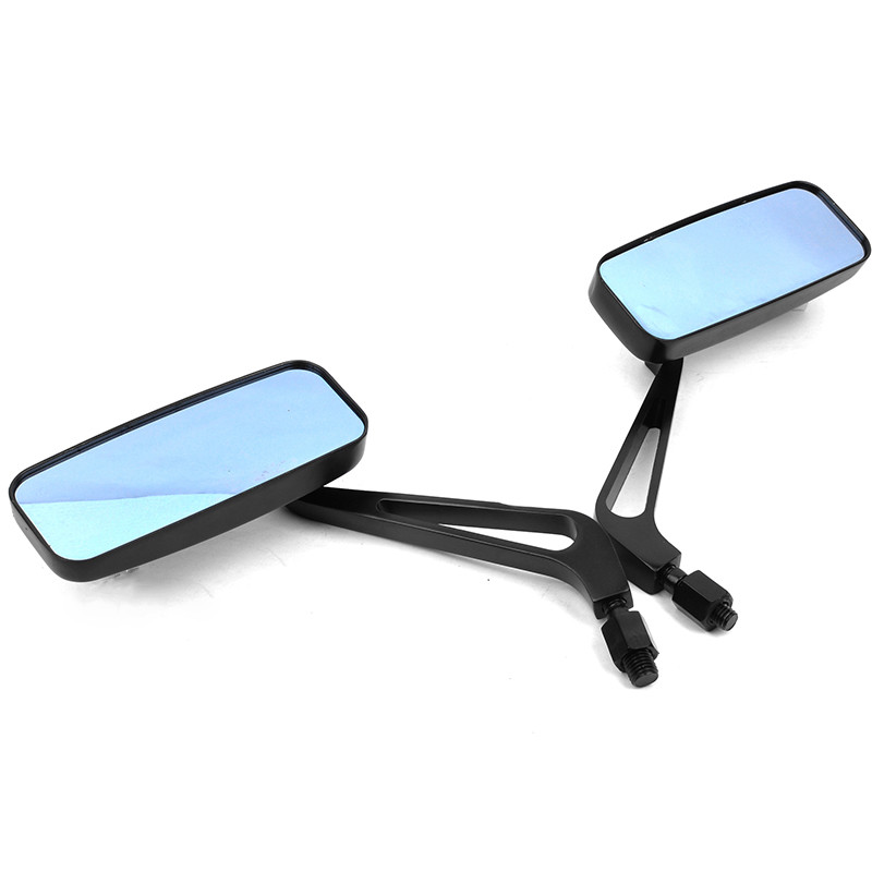 Motorcycle Rectangle Side Mirrors 8mm 10mm For Buell Lightning