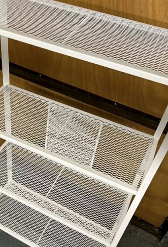 IKEA 4 Tier Stainless Steel Shelving Unit Home Living Room Metal White 116x60cm - Picture 4 of 6