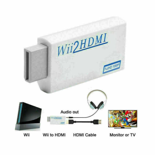 Portable Wii to HDMI Wii2HDMI Full HD Converter Audio Output Adapter TV Black - Picture 9 of 9