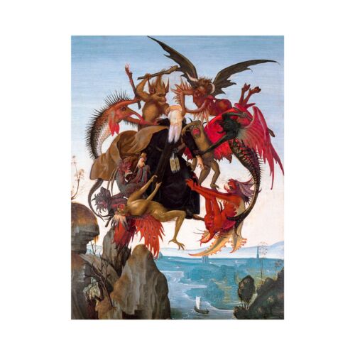 "Miguel Ángel, Tormento de San Antonio, 1488, papel artístico 100 % algodón, 24"" x 32" - Imagen 1 de 10