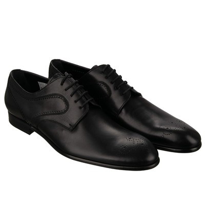 DOLCE & GABBANA Klassische Business Derby Schuhe Schwarz 44 US 11 UK 10