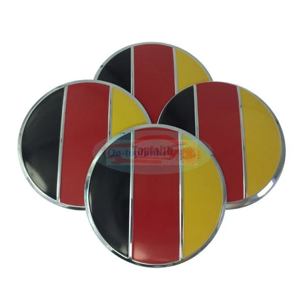 4x 55毫米车轮中心轮毂盖DE德国陆旗徽章贴纸 — 第 2/4 张图片