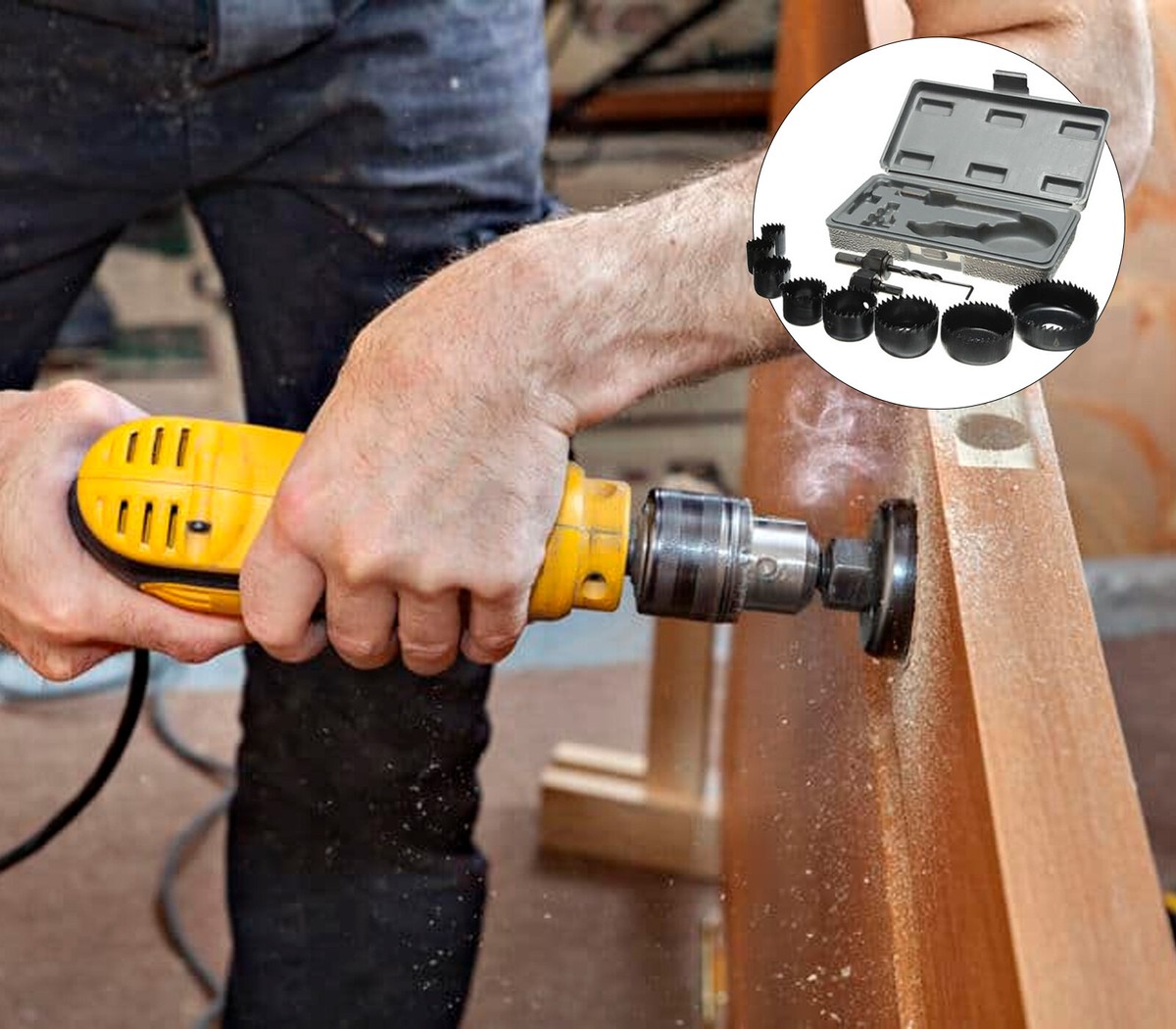 KIT FRESE A TAZZA DA TRAPANO SET 16 PEZZI SEGHE FORA LEGNO PLASTICA 16 Pz Per Trapano Punta Cartongesso 7297693