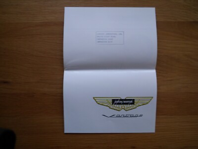 Aston Martin V8 Vantage 4 Seiten Feature Prospekt 1978/9