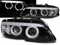 Scheinwerfer Paar BMW X5 E53 03-06 Angel Eyes Xenon Schwarz