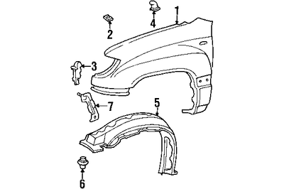 Toyota OEM Fender Liner Retainer Clip 47749-58010 Factory Sold Individually