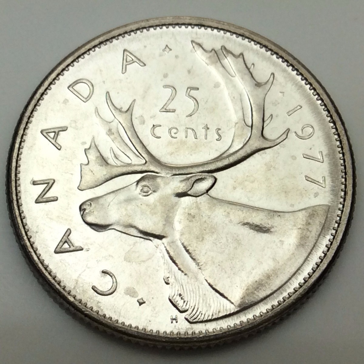 1977 Canada 25 Cents Uncirculated Canadian Coin Fresh From
