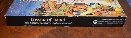 Vintage 1968 Springbok Tower of Babel Biblical Jigsaw Puzzle COMPLETE Bible Art - Picture 15 of 19
