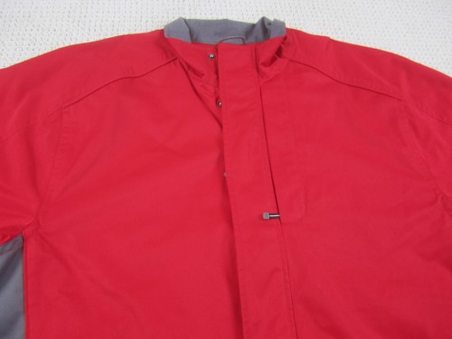 Cutter & Buck Jacket Mens Large Red Windbreaker Casual Athletic Zip Weather Tech - Picture 2 of 13