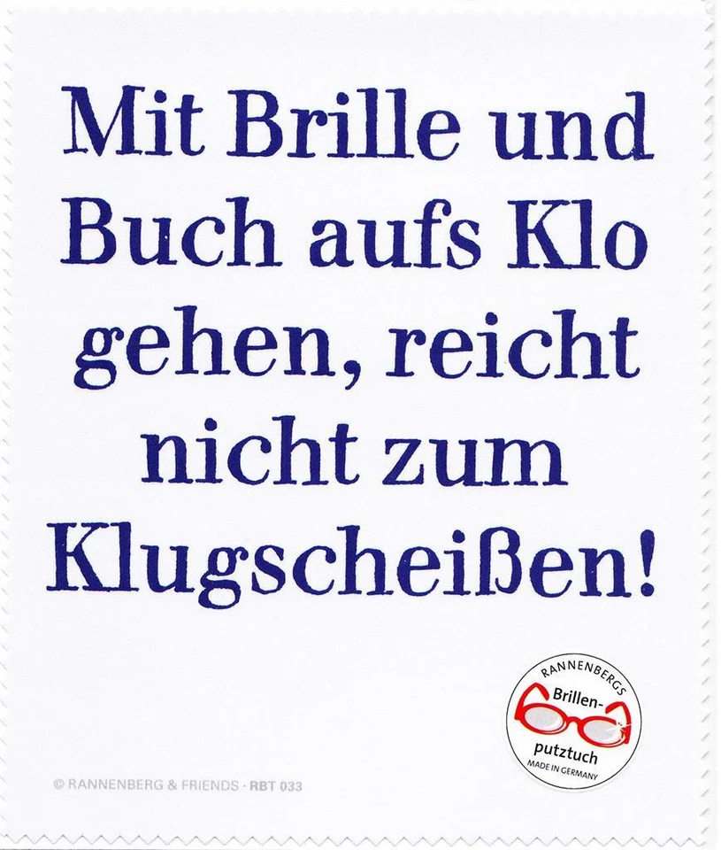 Brillenputztuch von Rannenberg & Friends "Mit Brille aufs Klo" | NEU