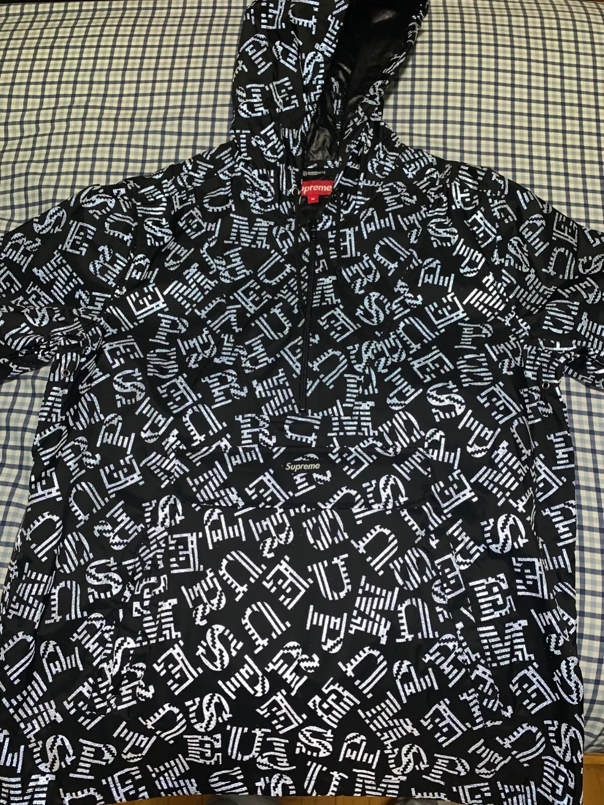 Pull réfléchissant Supreme Illuminite SS15 coupe vent noir taille moyenne