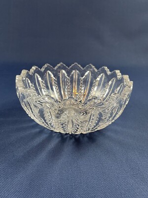 Antique Victorian Duncan & Miller clear pressed glass bowl MARDI GRAS c.1894+