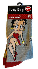 NEW  BETTY BOOP CREW SOCKS  SIZE 9 - 13  by EQUALIZER ACCESSORIES