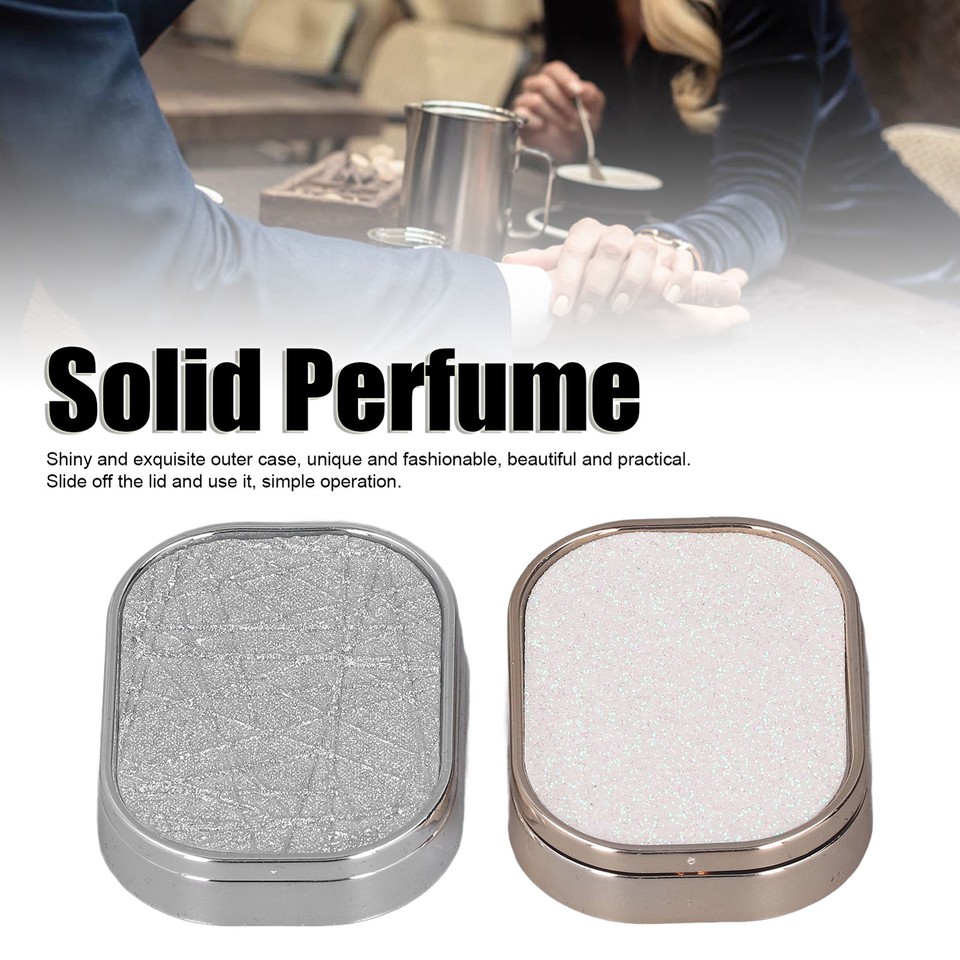 2pcs 0.1oz Light Fragrance Solid Perfume Set Portable Long Lasting