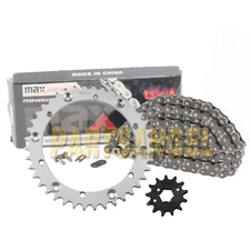 Heavy Duty Black Chain & Sprocket kit for 1989-2004 Yamaha Warrior 350 YFM350X