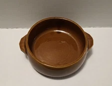 Vintage McCoy Pottery Brown Drip Glaze  Bowl With Handles 3" Tall 9" Diameter