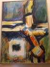 Clayton E.  Walker Original Oil on Board 1961 Abstract-Modernism — photo 5