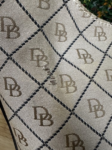 Dooney & Bourke Small Signature Shoulder Bag Tan Brown Beige Purse Hobo Mini GUC - Picture 6 of 13