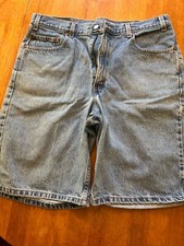 Levis 550 Vintage Blue Jeans Shorts Relax Fit Size 36 Made in USA