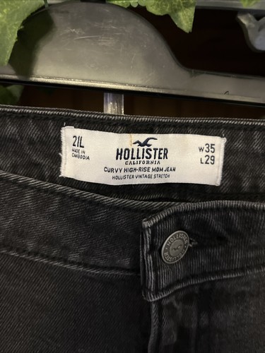 Hollister Black Curvy High Rise Mom Jean Size See Description Brand New - Picture 3 of 10