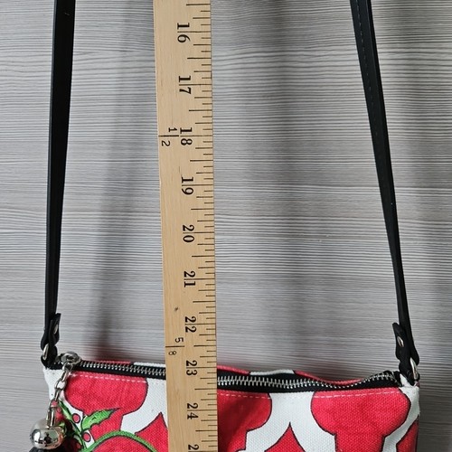 Brighton Love Dove Canvas Shoulder Bag Crossbody Purse Zippered Red Tassel Sz S - Picture 8 of 17