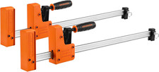 Jorgensen 18  Bar Clamp Set, 2-Pack 90  Parallel Clamp Cabinet Master, Steel Ja