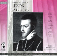 Verdi Don Carlos John Matheson London 1976 Ponto 4 CD *LIKE NEW*
