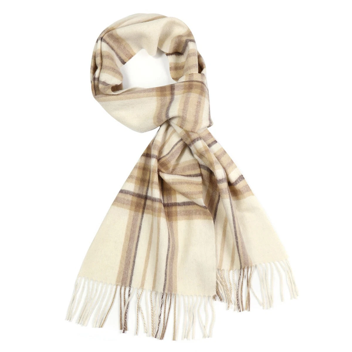 Men's/Women's Wool Scarf with Fringe Soft Warm Natural Wool Scarf (Beige Brown)
Opens in a new windo