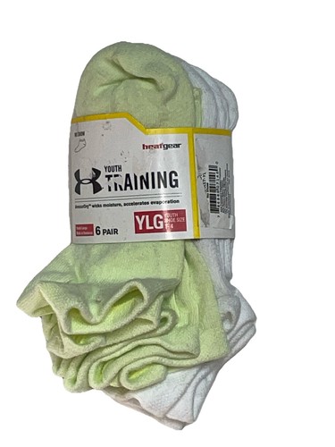 Under Armour ESSENTIAL/TRAINING Socks NO SHOW Girls 6PK Size 13.5-4/4.5 (4.5-7) - Picture 5 of 18