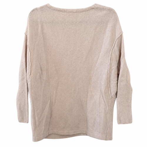Free People Sweater Women XS Pink V Neck Wool Yak Blend Boxy Crop - Picture 3 of 8