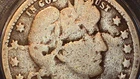 1909 Barber Silver Quarter Dollar Philadelphia Mint Cool Die Crack Variety/Error