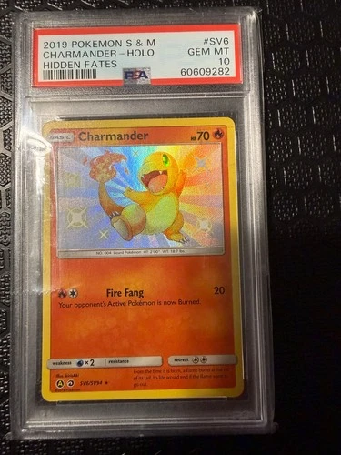 Charmander SV6/SV94 Hidden Fates: Shiny Vault Holo PSA 10 GEM MINT