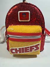 Loungefly NFL Kansas City Chiefs Sequin Mini Backpack Officially Licensed EUC