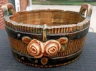 Antique Weller Woodrose Bucket Planter Bowl Excellent Condition! 5.5"
